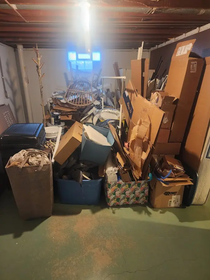 Roll-off dumpster container at job site for Roll Off Dumpster Rental in Butler